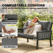 Outsunny 4 Seater Rattan Garden Furniture Set with 2 Armchairs, Loveseat, Coffee Table, Garden Sofa Set with Cushions – view 7