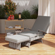 Rattan recliner with footstool – image 8