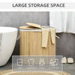 Two-section bamboo laundry basket – image 4