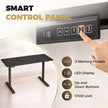 HOMCOM Standing Desk Memory Control Height Adjustable Desk 2 Cable Holes LED Display Sit Stand Desk Black – view 5