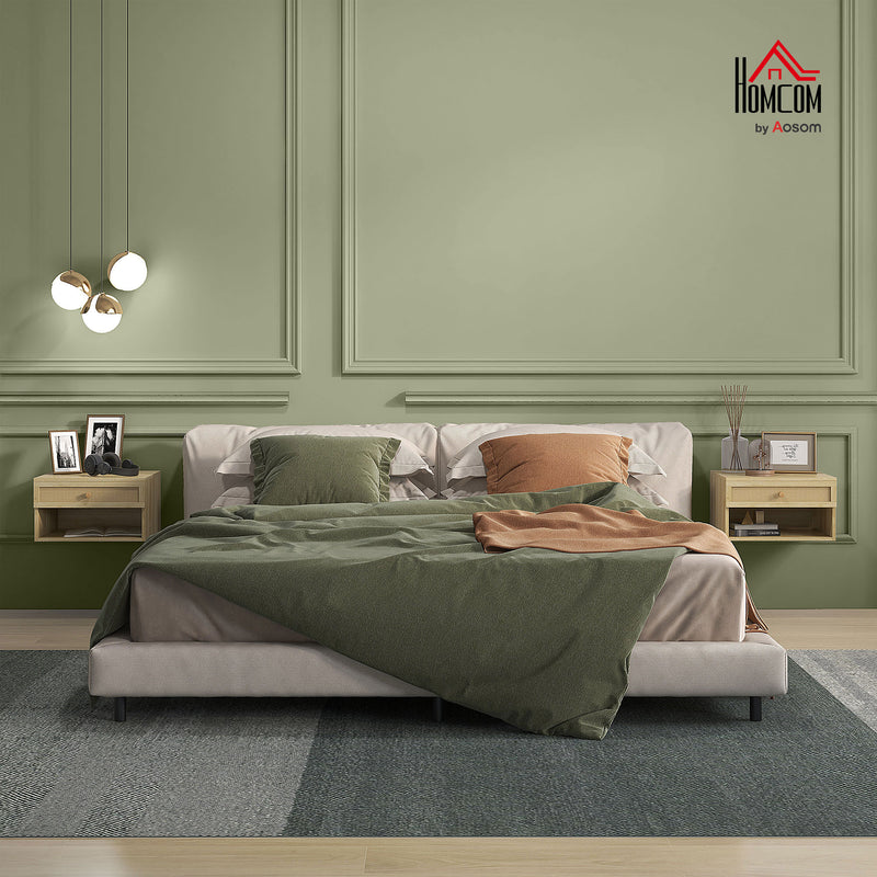 Floating rattan bedside tables – image 10