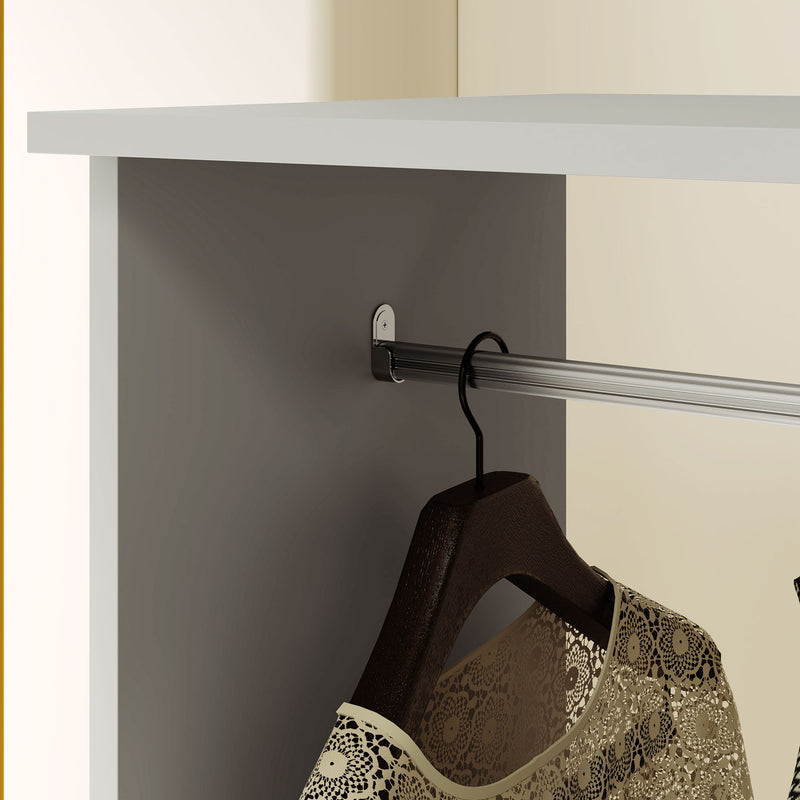 Grey open wardrobe on wheels – image 9