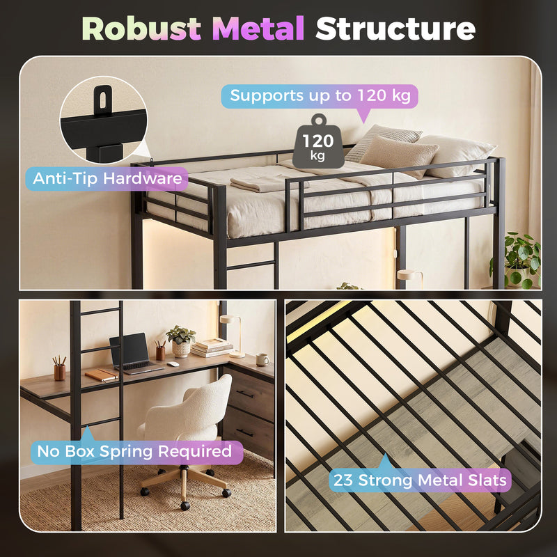 High sleeper with desk – image 4