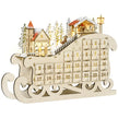 Wooden Sleigh Advent Calendar on a white background