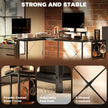 Reversible L-shaped desk – black – image 7