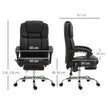 Vinsetto Six Point Vibrating Massage Office Chair - Black – view 3