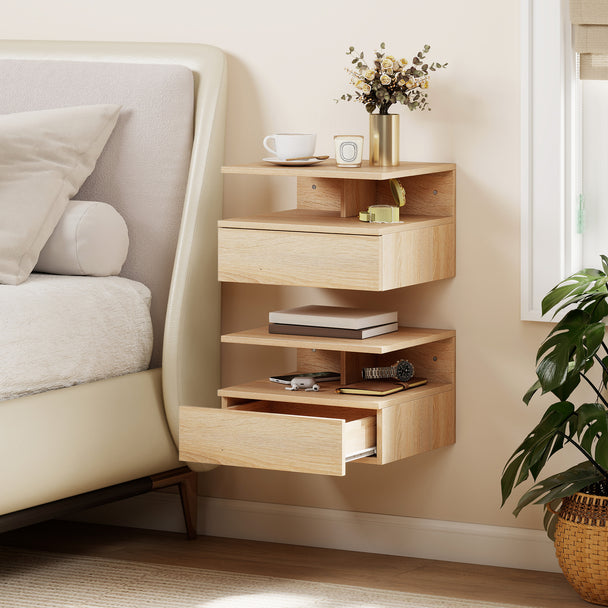 Floating oak bedside tables – image 2