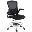 HOMCOM Draughtsman Chair, with Adjustable Lumbar - Black