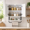 White wavy door wall cabinet – image 8