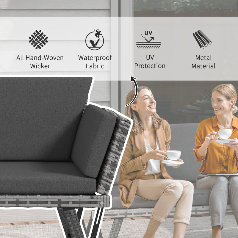 2-in-1 rattan sofa daybed – image 5