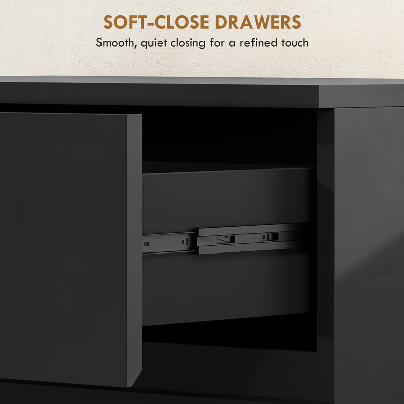 HOMCOM Chest of Drawers, 5-Drawer Storage Cabinets, Modern Dresser, Storage Drawer Unit for Bedroom – view 7