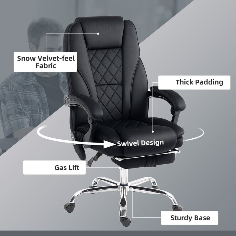 Black heated massage office chair – image 7