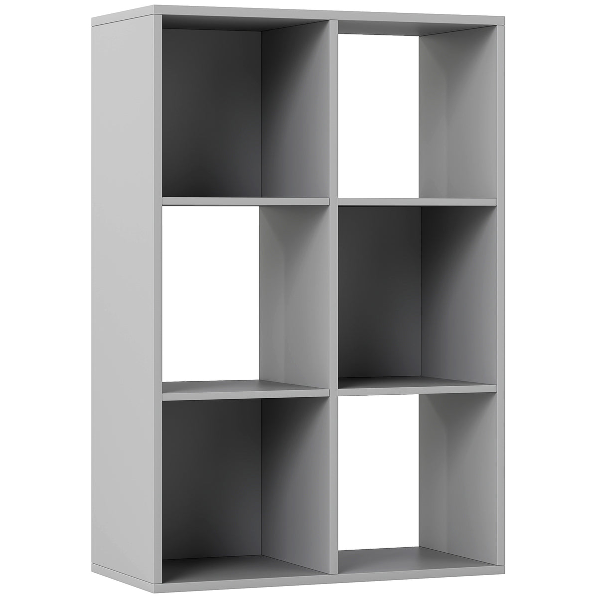 6-Cube Storage Bookcase – Light Grey
