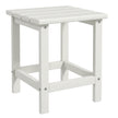 White square Adirondack-style slatted garden side table