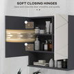 Grey bathroom mirror cabinet – image 7