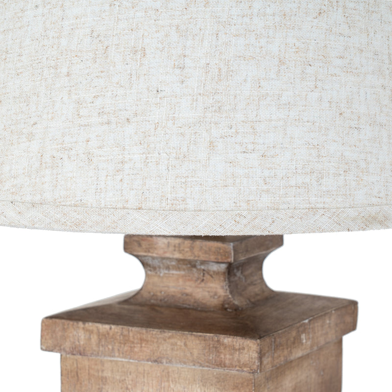 Ravelle Table Lamp with Edged Linen Shade – 60cm, additional product view 4
