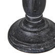 Ringed round base with distressed finish
