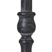 Close-up of the turned black column