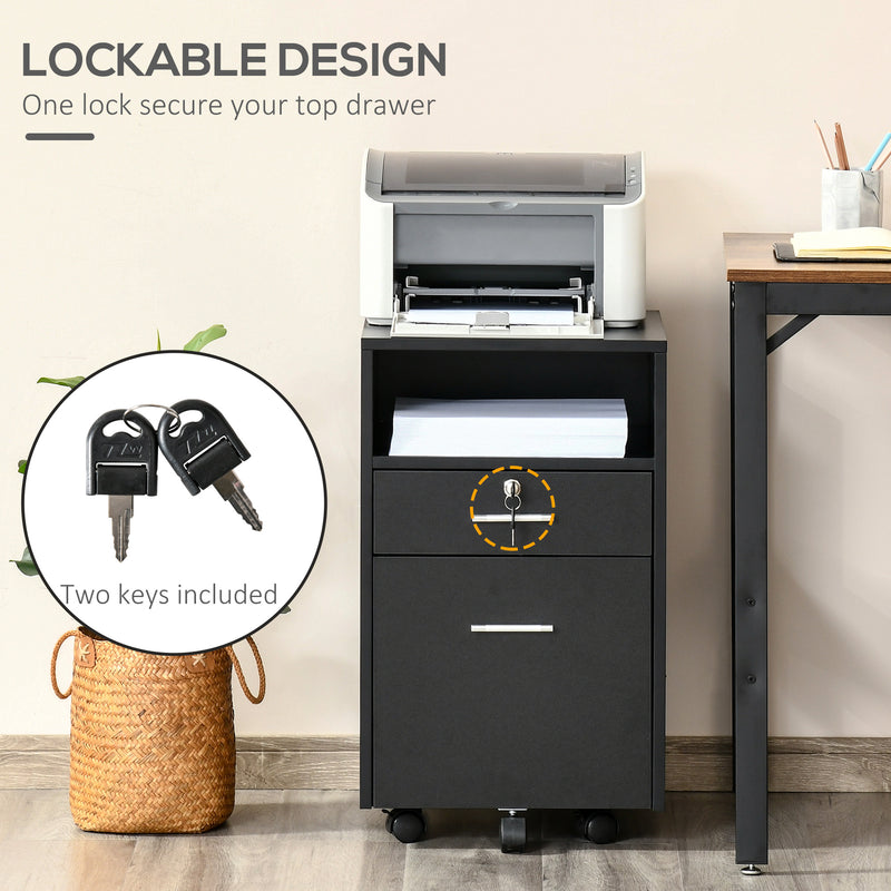 2-drawer mobile filing cabinet – image 4