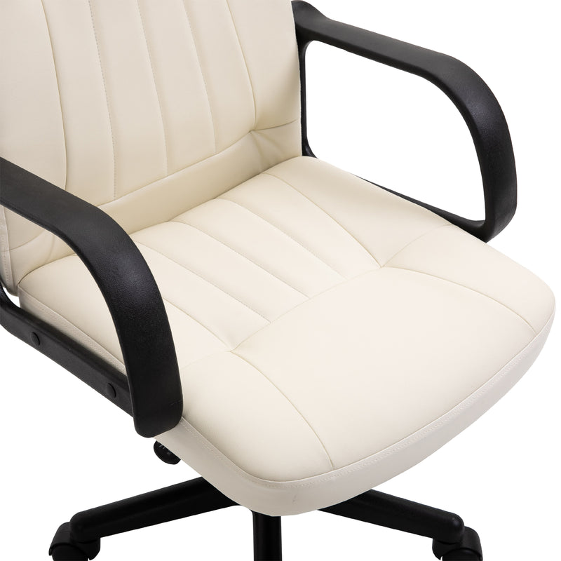 PU leather swivel desk chair – image 7