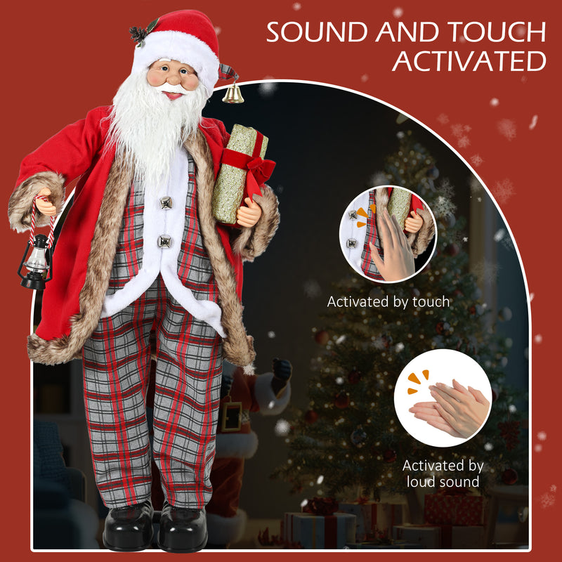 Sound and touch activation on the animated Santa