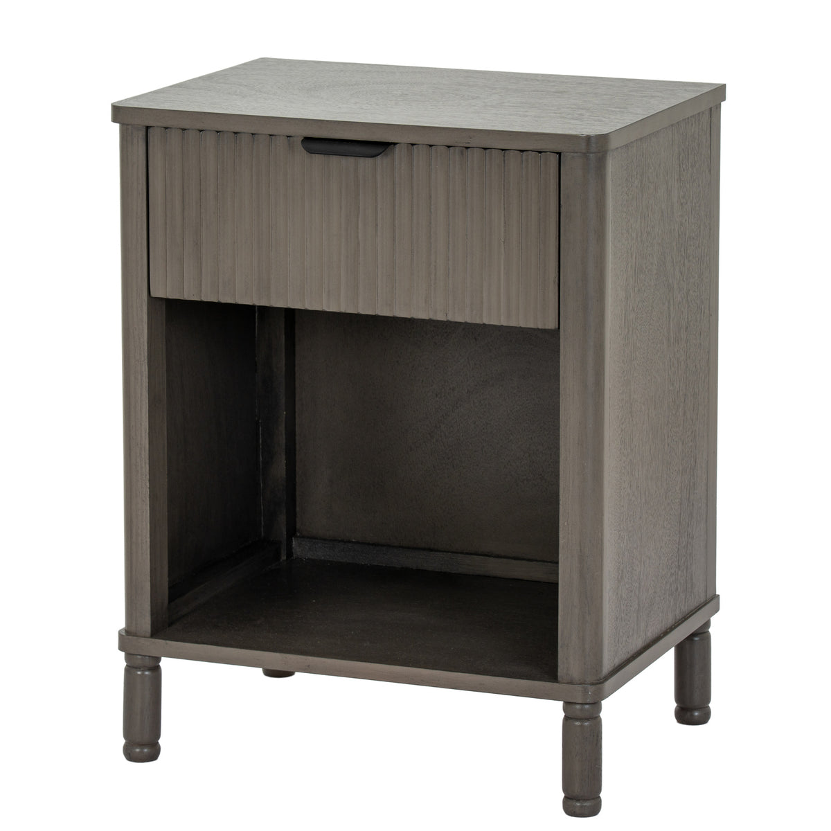 Reed One-Drawer Bedside Cabinet with Open Shelf | 10Grains