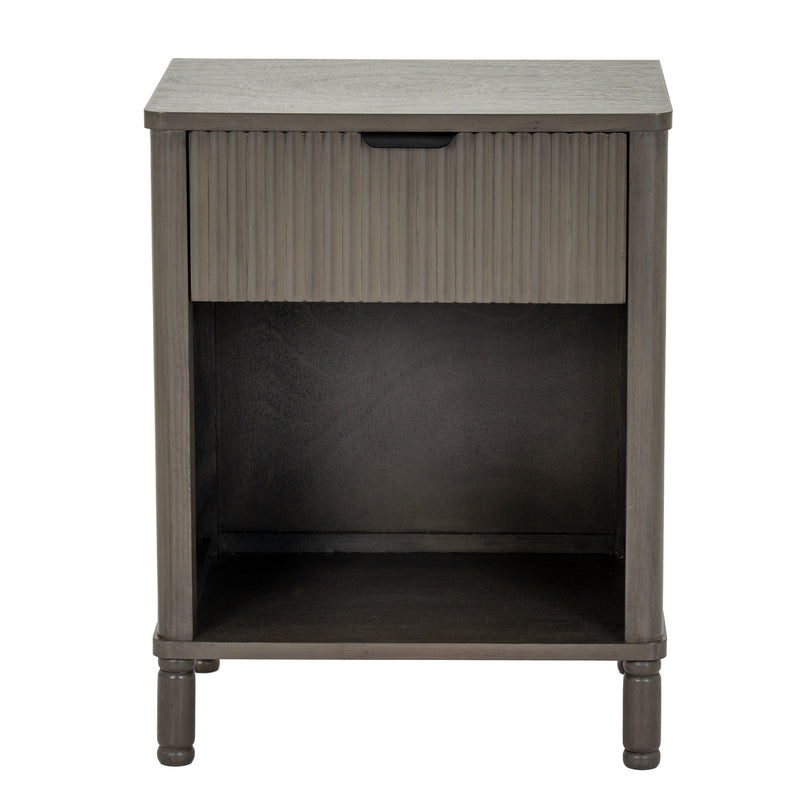 Reed one-drawer bedside cabinet with open shelf, additional view 3