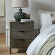 Reed Three-Drawer Bedside Table – 58cm, product view