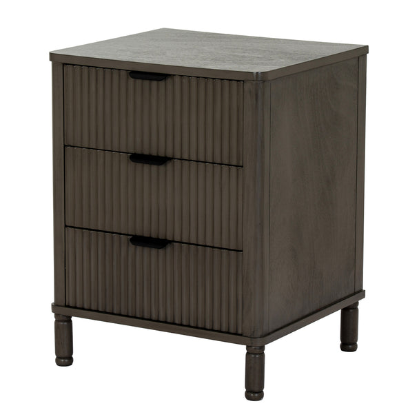 Reed Three-Drawer Bedside Table – 58cm, additional product view 2