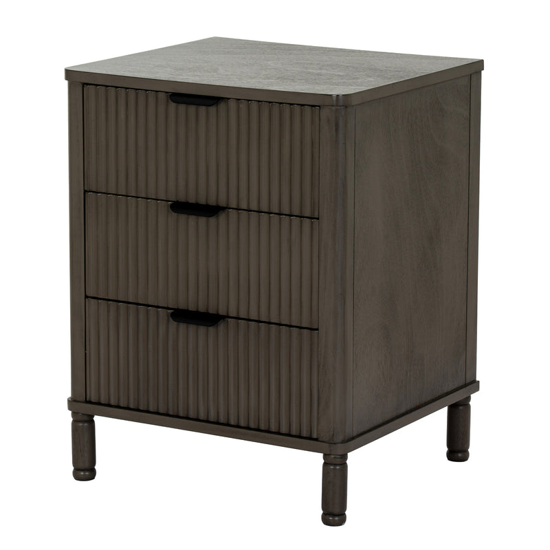 Reed Three-Drawer Bedside Table – 58cm, additional product view 2