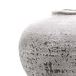 Close-up of the shoulder and speckled stone finish
