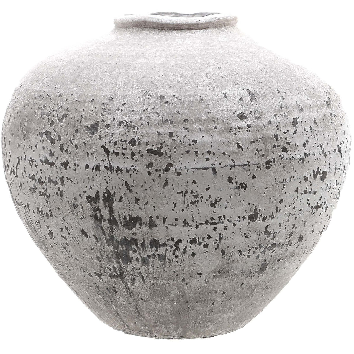 Regola large stone ceramic vase, front view