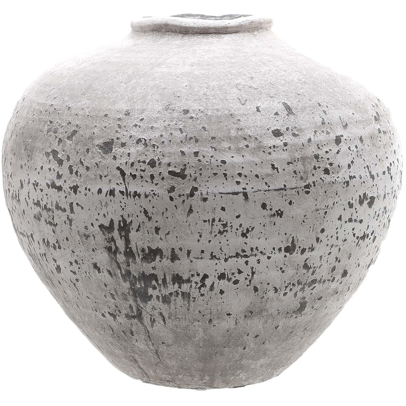 Regola large stone ceramic vase, front view