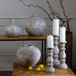 Regola vases on a console with candlesticks, other items sold separately