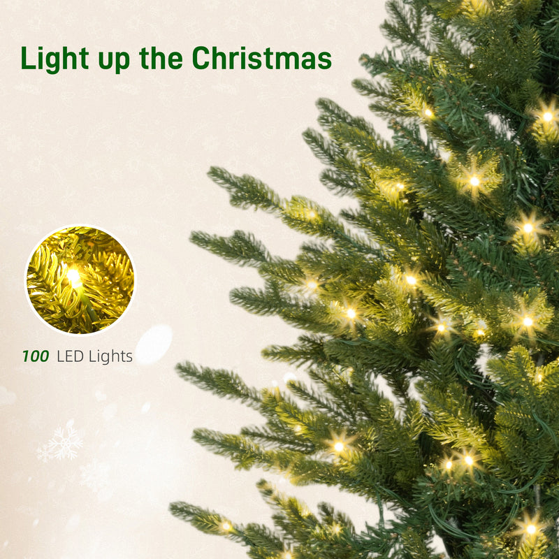 Set of 2 4ft pre-lit trees in vintage pots – image 5