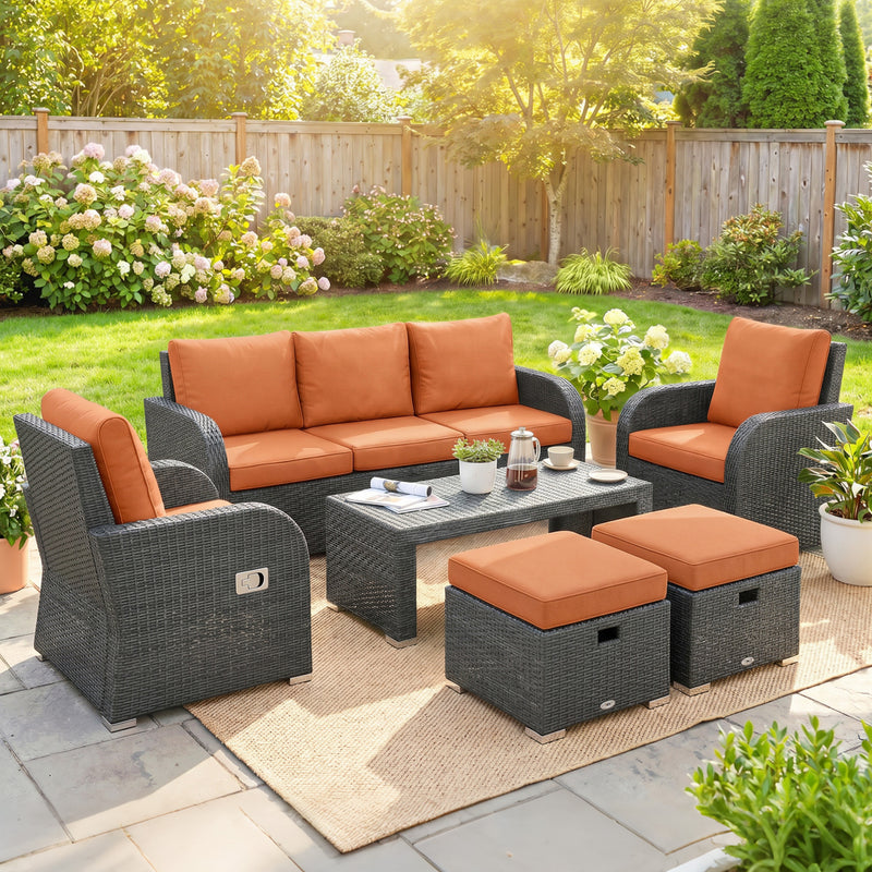 6-piece rattan sofa set – image 2