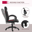 Faux leather swivel office chair – image 5