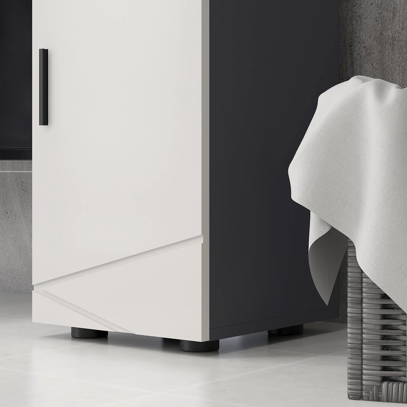 Slim grey bathroom cabinet – image 9