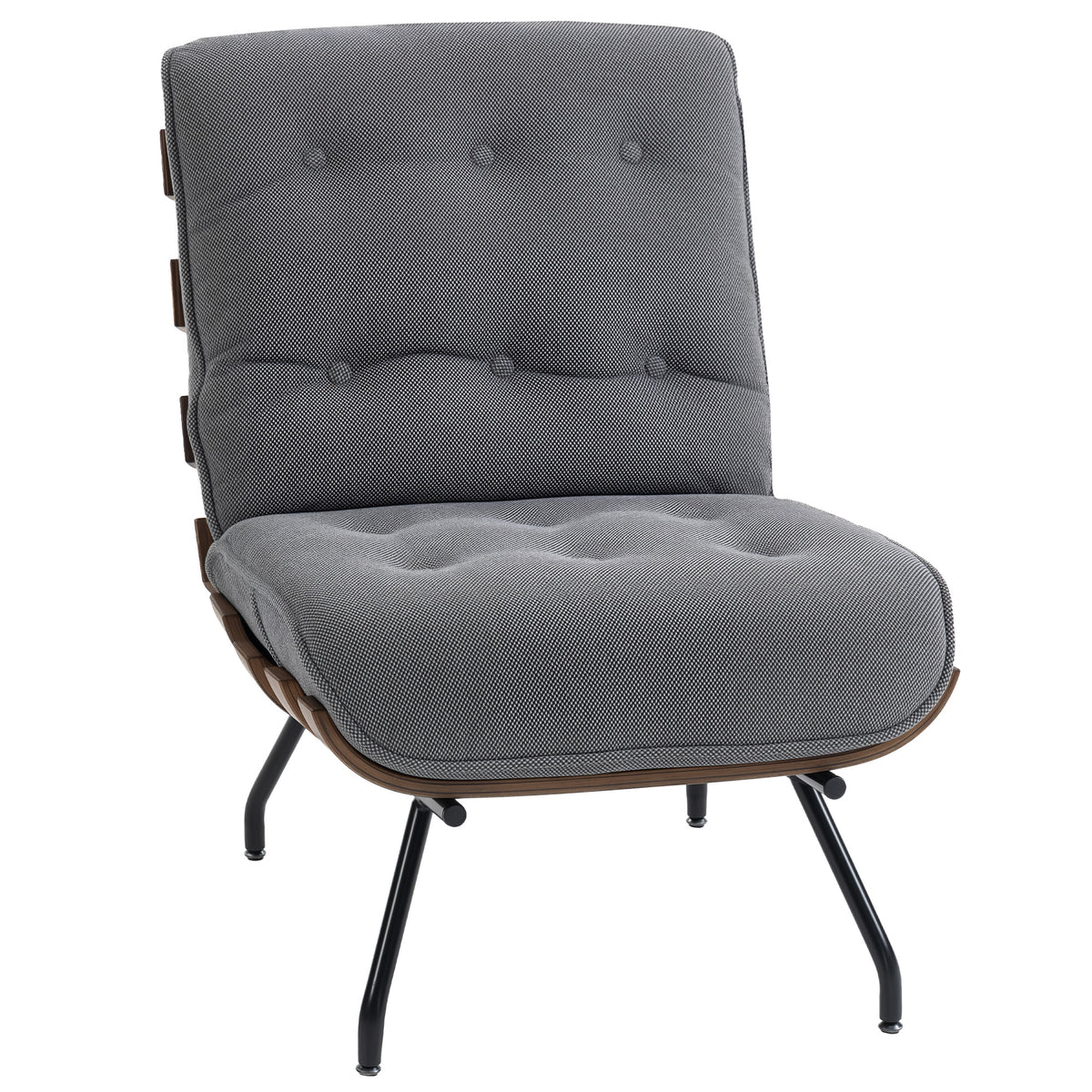 Linen Accent Chair with Pocket Springs – Dark Grey