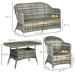 4-piece rattan sofa set – image 3