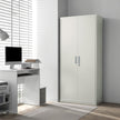 White lockable steel office cabinet – image 10