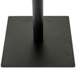 Black metal square foot of the Romanby table