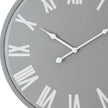 Close-up of the white Roman numerals and hands