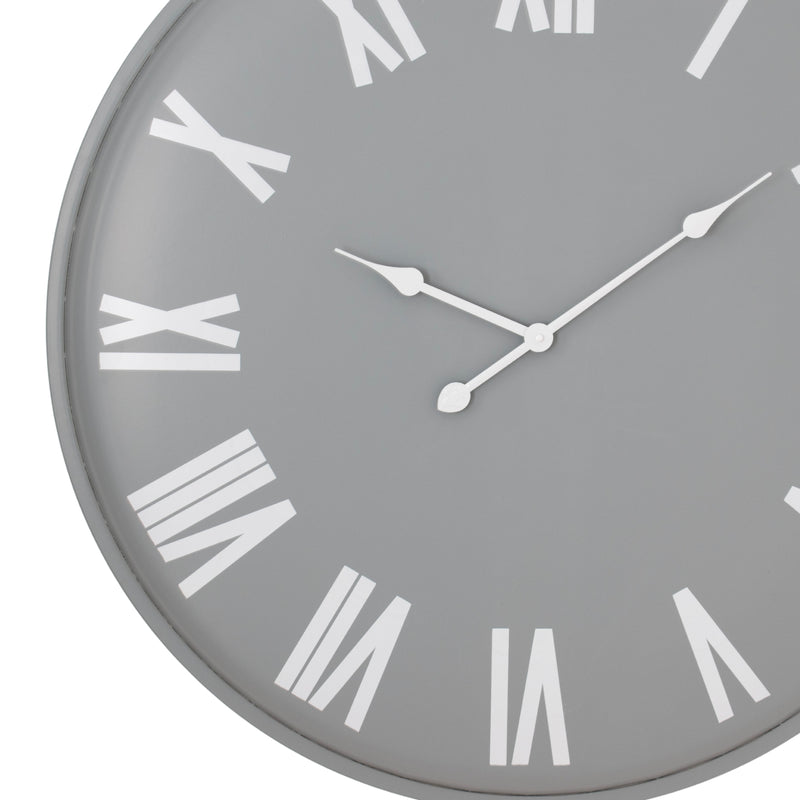 Close-up of the white Roman numerals and hands