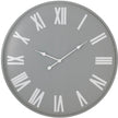 Rothay large grey metal wall clock with white Roman numerals