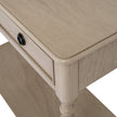 Close-up of the drawer and rounded top edge