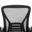 HOMCOM Office Chair, Ergonomic Desk Chair No Wheels with Mesh Backrest and Steel Legs for Home Conference Room, Black – view 10
