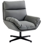 Accent Chair with 360 Swivel Armchair for Living Room with Padded Cushion Dark Grey