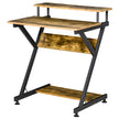 Industrial computer desk with monitor shelf – image 10