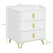 Fluted 3-drawer chest – image 3
